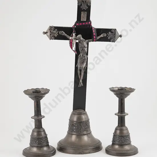Early C20th Crucifix Garniture