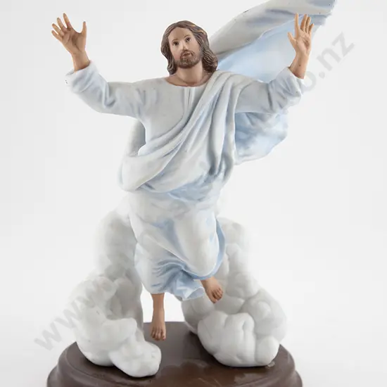 Modern Porcelain Statue of Christ, crucifix and statue