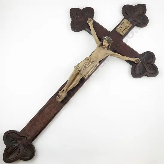 Church Oak and Plaster Crucifix