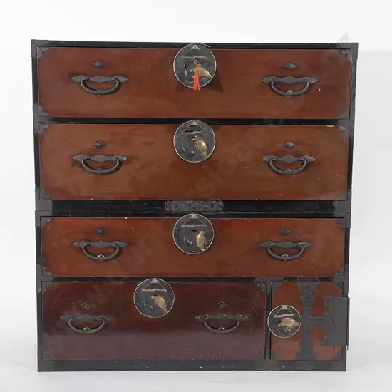 Antique Japanese Shansu Chest