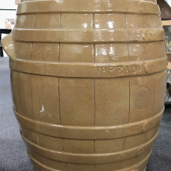 Victorian Earthenware Bread Barrel