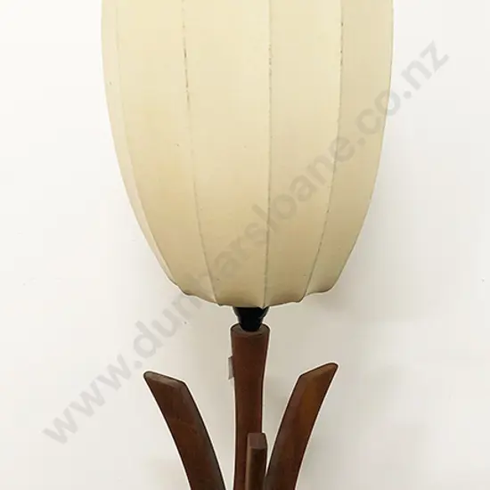Mid C20th Modern Teak Tripod Stand Lamp