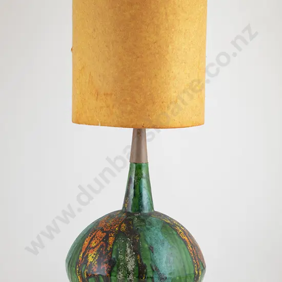 Mid C20th Italian Glazed Earthenware Table Lamp