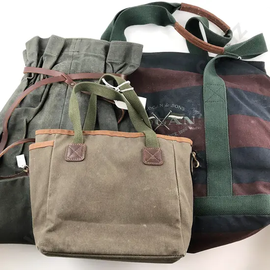 Canvas Duffel Bag and two others