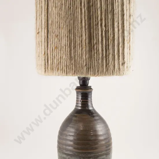 Unmarked Pottery Bottle Form Lamp Base