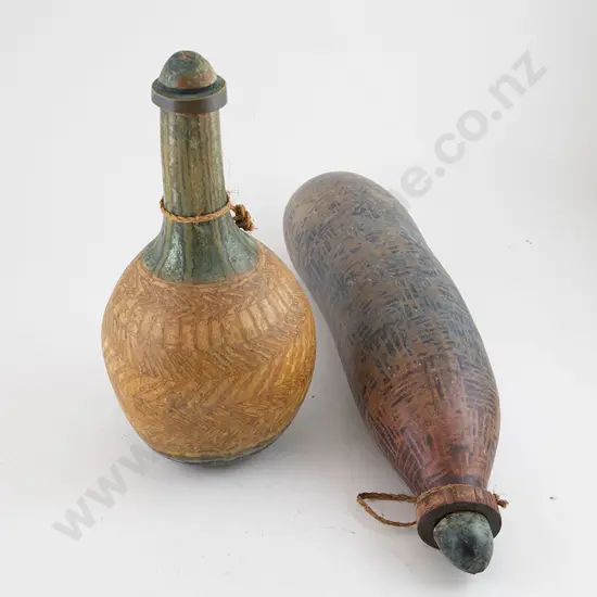 Two Geoff Fairburn Decorated Gourds