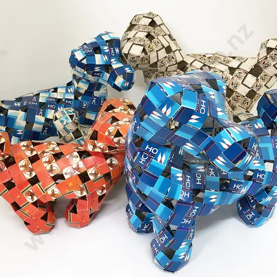 Collection Five Origami Dogs