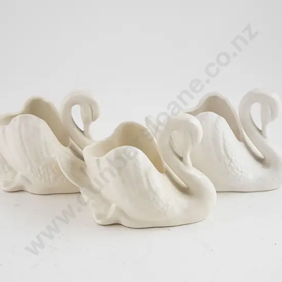 Three Crown Lynn Small Swan Vases