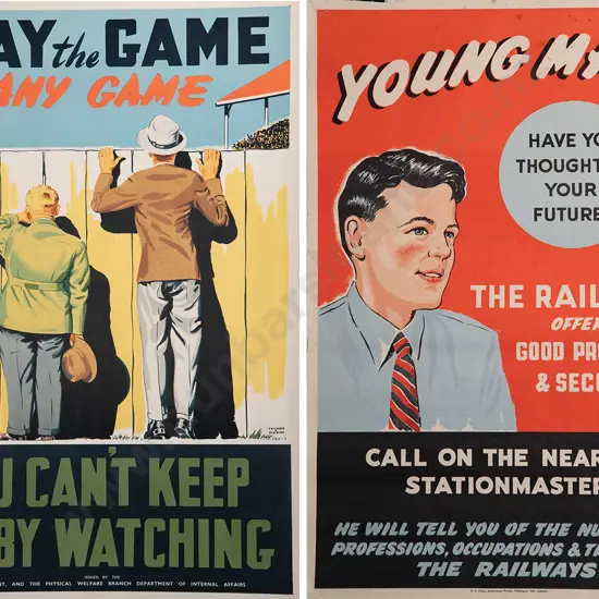 Two Vintage Railway Studio Posters