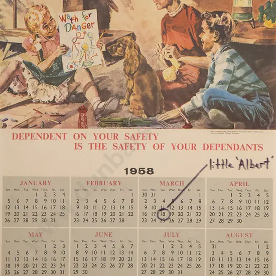 Framed Government Printer Calendar