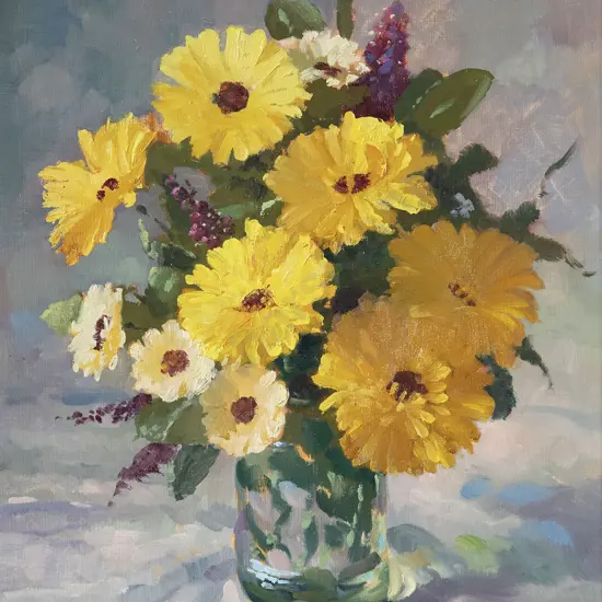 Ion Brown - Yellow Marigolds