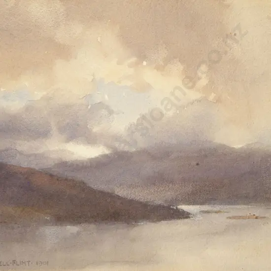 Attributed W Russell Flint  - Cloud Encrusted Landscape