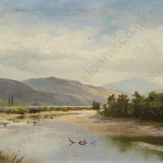 Attributed H W Kirkwood - Horses at Rivers Edge