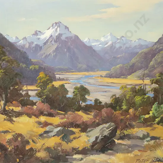 Peter Brown - The Hopkins Valley from Lake Ohau