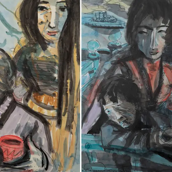 Rossano Fan Two Figurative studies