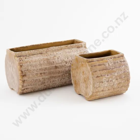 Two Crown Lynn Troughs