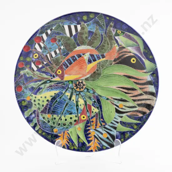 Zeke Wolf Raku Platter