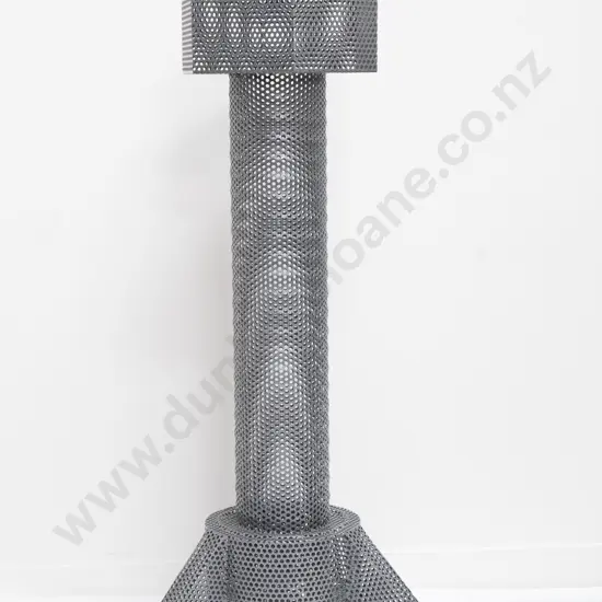 Colin Fordyce  powder coated, perforated steel wingnut sculpture