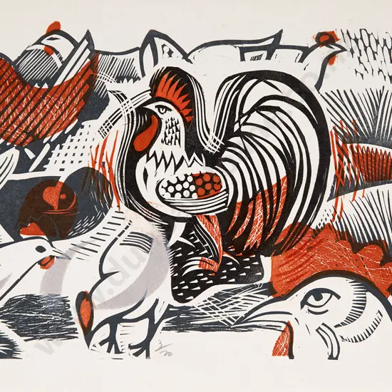 Stewart Maclennan linocut