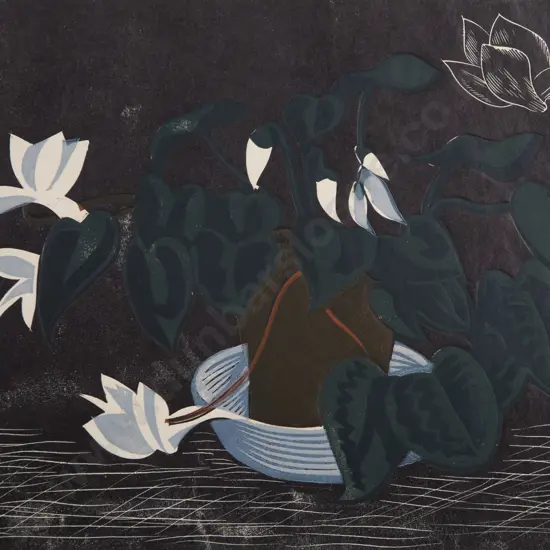 Stewart Maclennan linocut