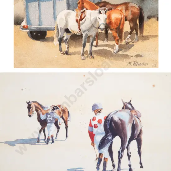 Garrick Tremain & Margaret Rhodes watercolours (2)