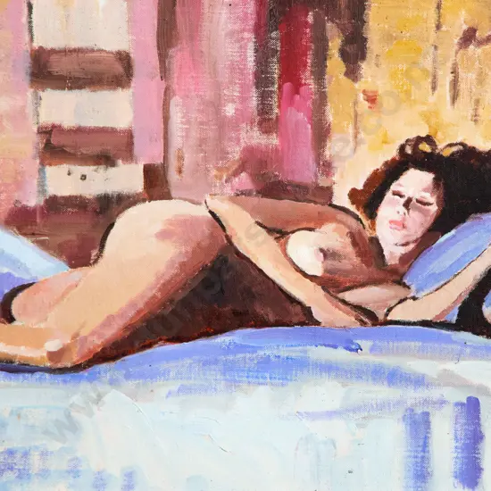 R B Watson - Reclining Female Nude