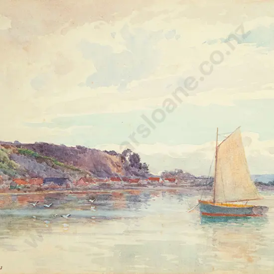 W Menzies Gibb - Yachts in Calm Harbour
