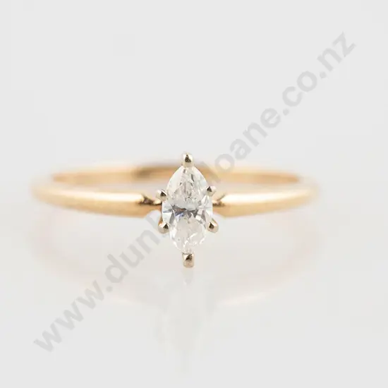 14ct Diamond Soitaire Ring