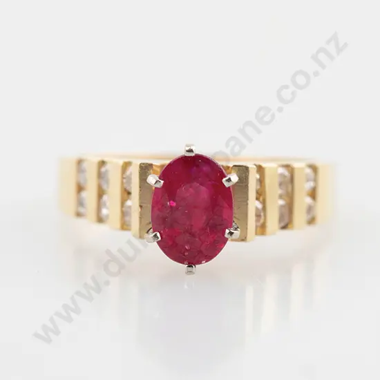 14ct Ruby & Diamond Dress Ring