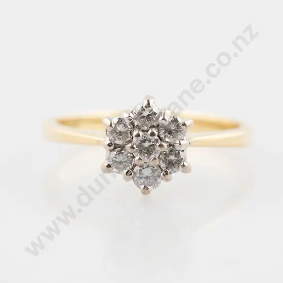18ct Diamond Cluster Ring