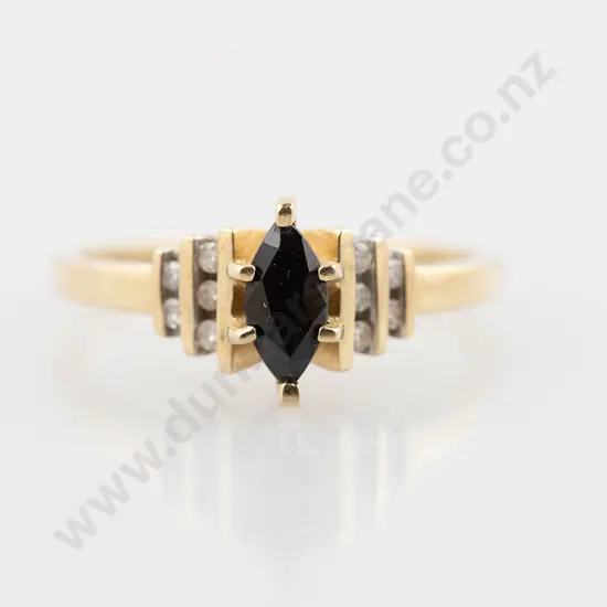 10ct 11stone Sapphire & Diamond Ring