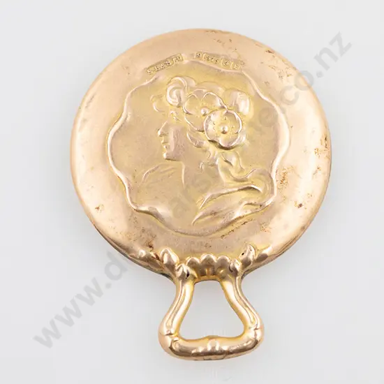 Art Nouveau 9ct Purse Mirror