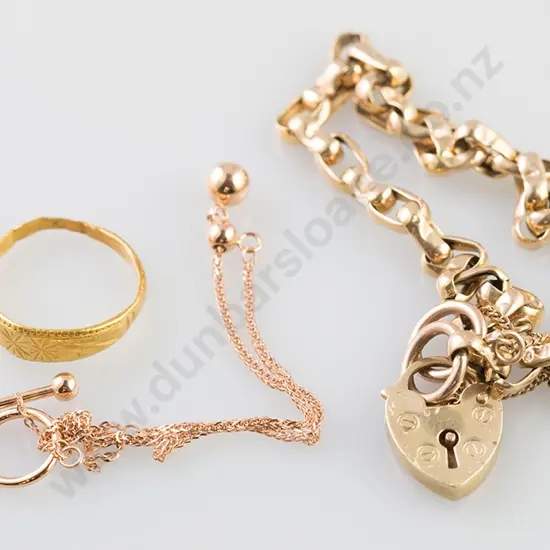 9ct Trace Link Bracelet, Ring & Bracelet