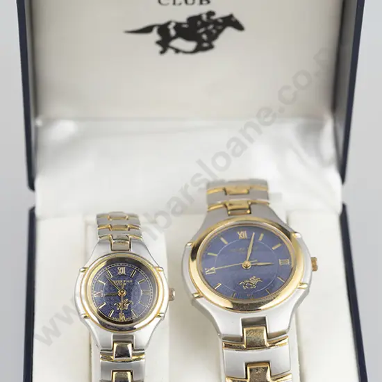 Boxed Silver Polo Club Gents & Ladies Wrist Watches