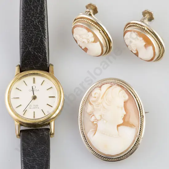 Ladies Omega Deville Quartz Ladies Wrist Watch & Cameos