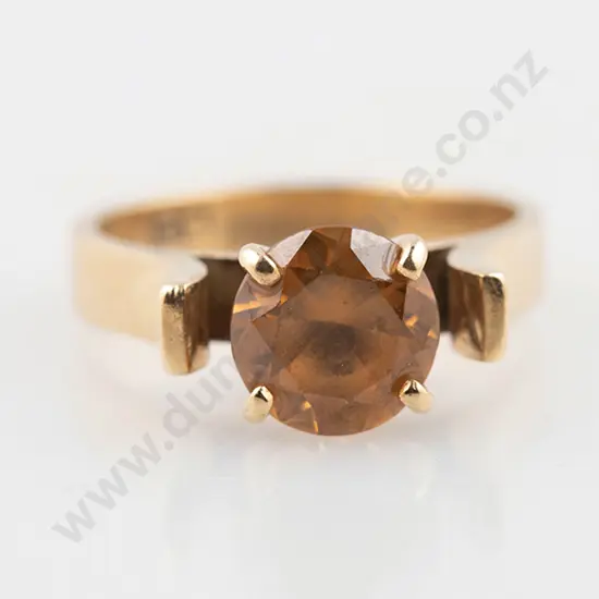 9ct Single Citrine Ring