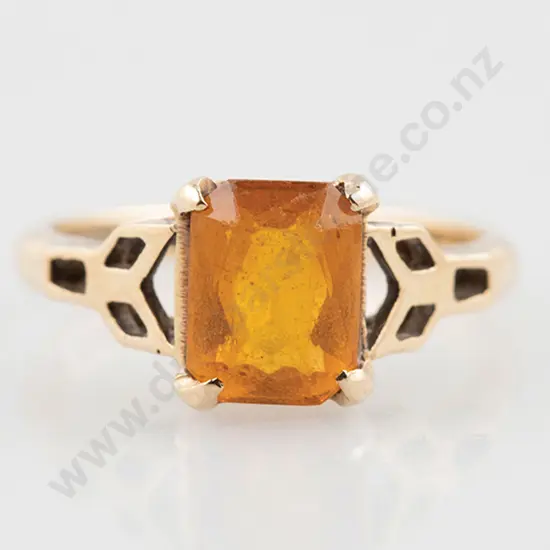 9ct Single Citrine Ring