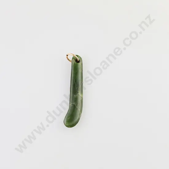 Small Greenstone 'Hockey Stick' Pendant