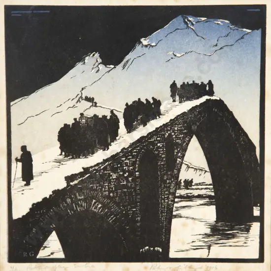 Robert Gibbings (Irish) - The Retreat from Serbia