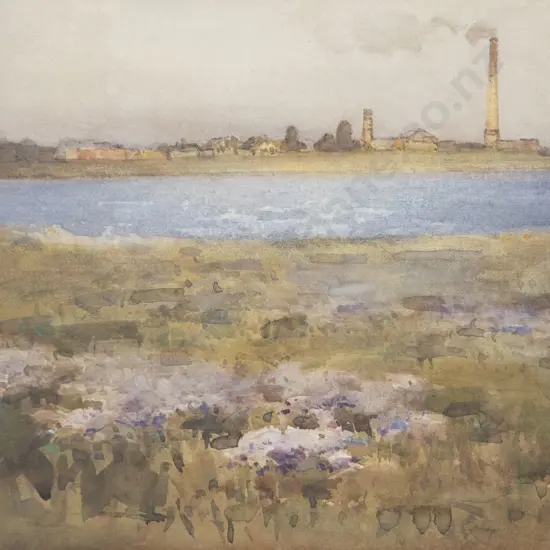 Margaret Stoddart - Landscape with Smoke Stack