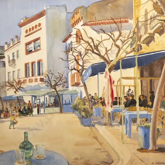 Cedric Savage - Lunchtime in the Town Square