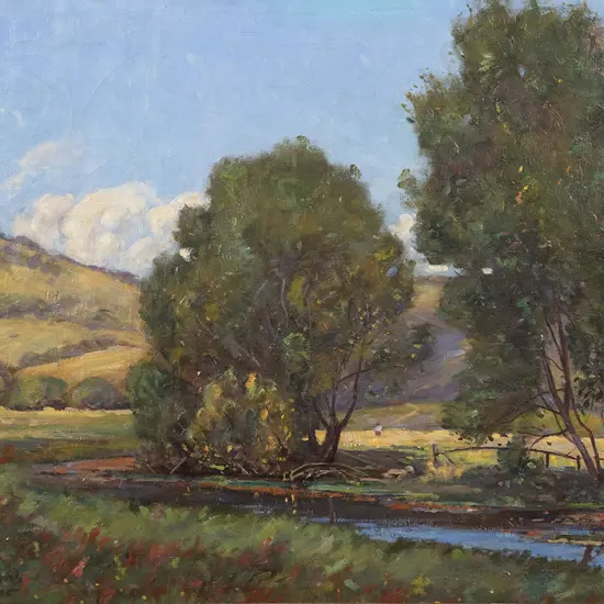 F M Sedgwick - Trees on Rivers Edge