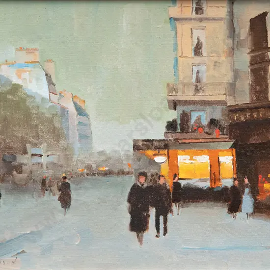R B Watson - Left Bank, Paris Dusk