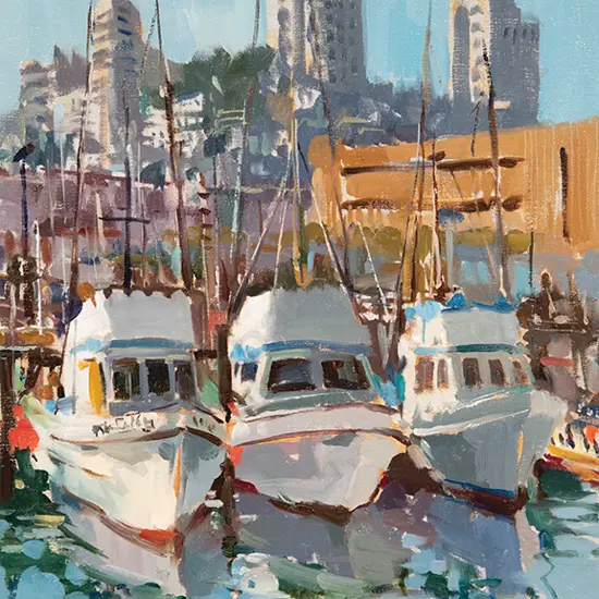Gaston de Vel - Fishing Boats, San Francisco