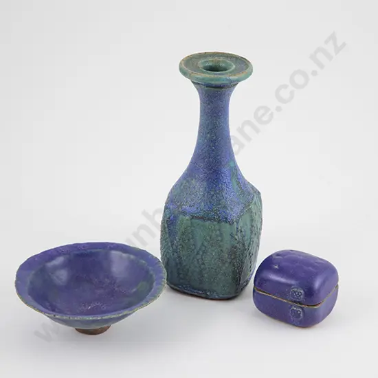 Graeme Storm Vase, Dish & Lidded Pot (2)