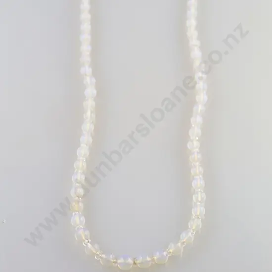 Single Strand South Australian 'Jelly Opal' Bead Necklace