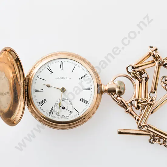 Gold Plated Hunter Case Waltham Pocket Watch