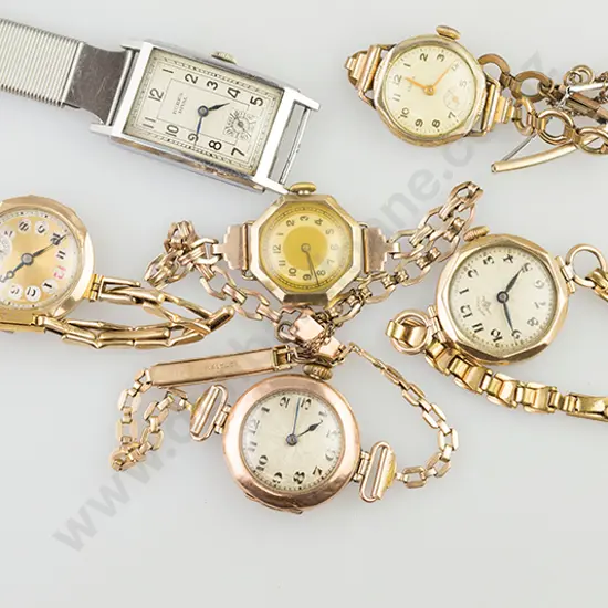 Five Vintage Wrist Watches