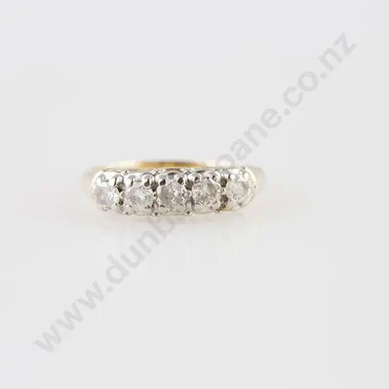 14ct White Gold Eleven Stone Diamond Dress Ring