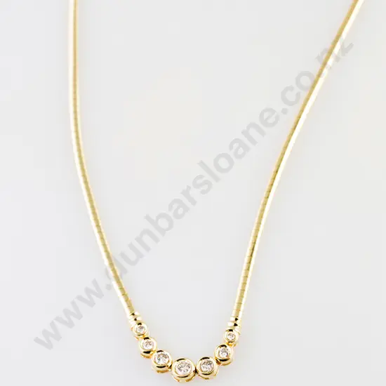 14ct Seven Stone Diamond Necklet